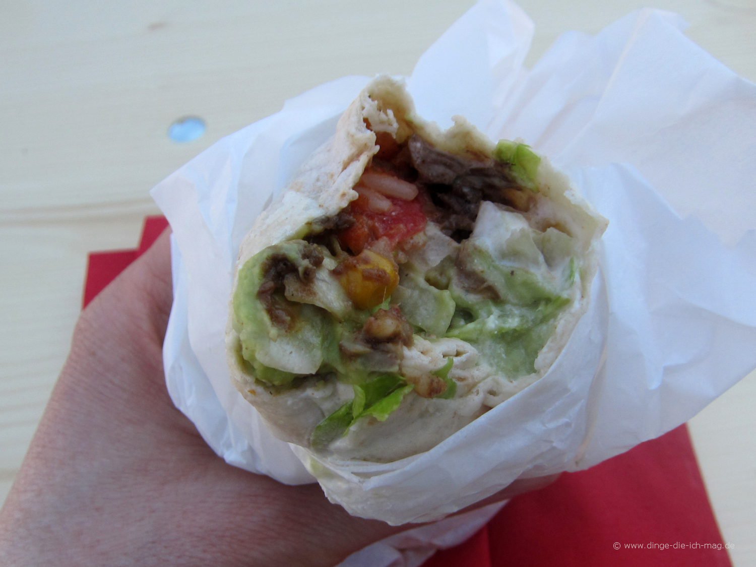 Hot smoked BBQ Burrito.